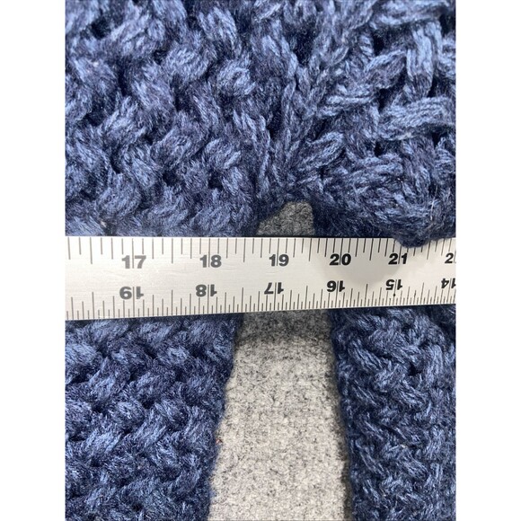 Devoted Women's Blue Long Sleeve Cable Knit Crewneck Pullover Sweater med meaure - Picture 5 of 7